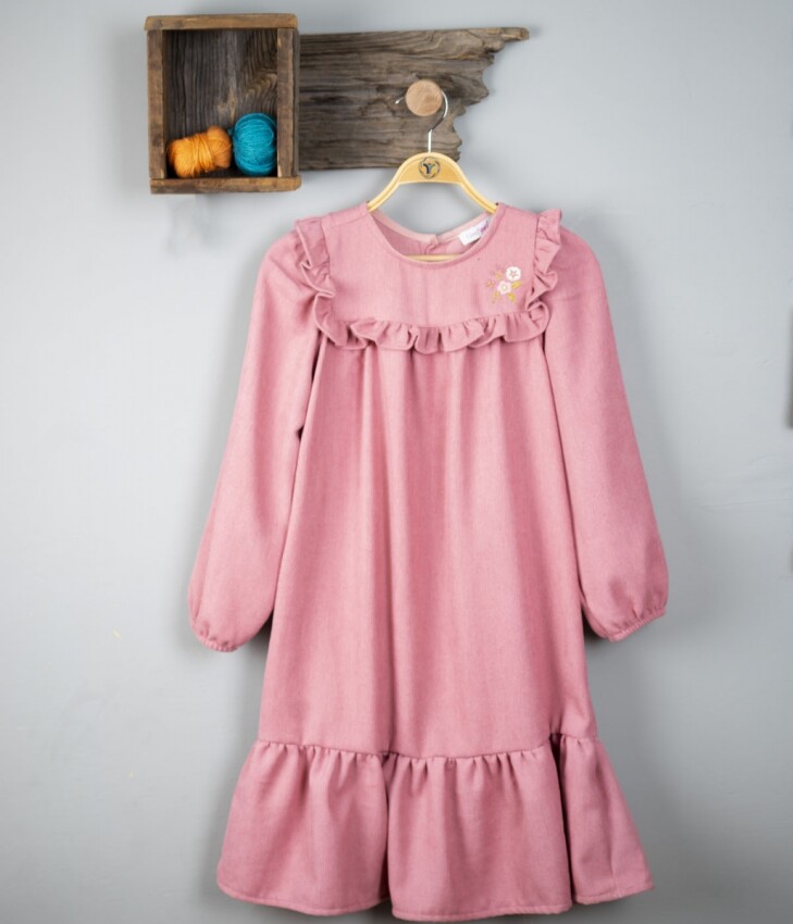 Wholesale Girls Dress 2-5Y Timo 1018-T3KDÜ044237582 - 2