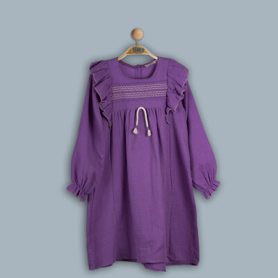 Wholesale Girls Dress 2-5Y Timo 1018-TK4DÜ082241872 Lilac