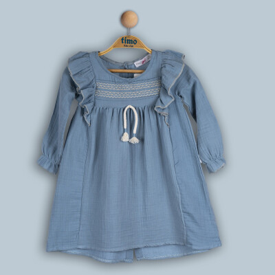 Wholesale Girls Dress 2-5Y Timo 1018-TK4DÜ082241872 Ice blue