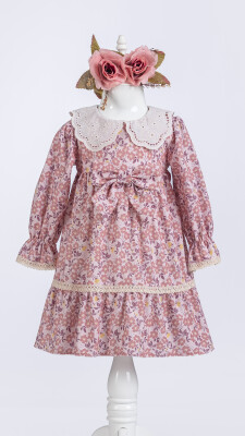 Wholesale Girls Dress 2-5Y Tivido 1042-2569 Blanced Almond