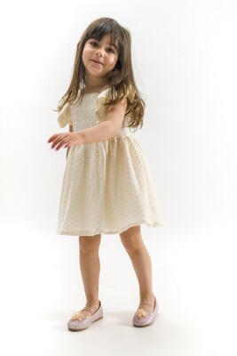 Wholesale Girls Dress 2-5Y Wecan 1022-23131 Ecru