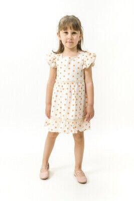 Wholesale Girls Dress 2-5Y Wecan 1022-23307 Orange