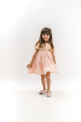 Wholesale Girls Dress 2-5Y Wecan 1022-23327 Salmon Color 