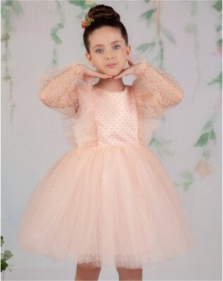 Wholesale Girls Dress 2-5Y Wizzy 2038-3414 Blanced Almond