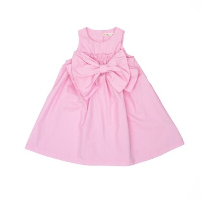 Wholesale Girls Dress 3-6Y Büşra Bebe 1016-23118 Pink