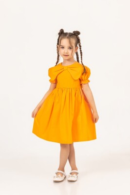 Wholesale Girls Dress 3-6Y Büşra Bebe 1016-24138 Orange