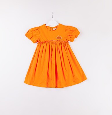 Wholesale Girls Dress 3-6Y Büşra Bebe 1016-24139 Оранжевый 