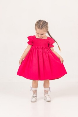 Wholesale Girls Dress 3-6Y Büşra Bebe 1016-24145 Пурпурный 