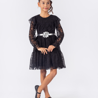 Wholesale Girls Dress 3-6Y Pafim 2041-Y23-3227 Black