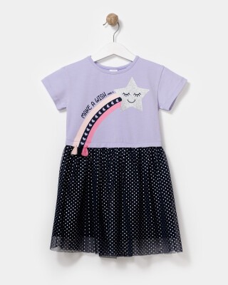 Wholesale Girls Dress 4-7Y Miniloox 1054-22444 Lilac