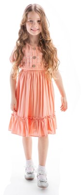 Wholesale Girls Dress 5-8Y Elayza 2023-2216 Salmon Color 