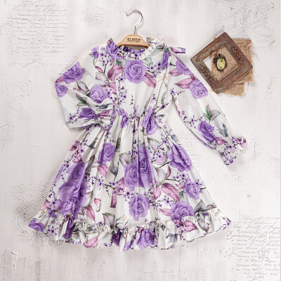 Wholesale Girls Dress 5-8Y Elayza 2023-2276 Lilac