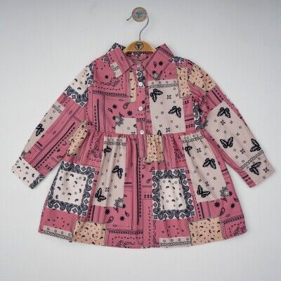 Wholesale Girls Dress 6-9Y Timo 1018-T4KDÜ042223733 - Timo (1)