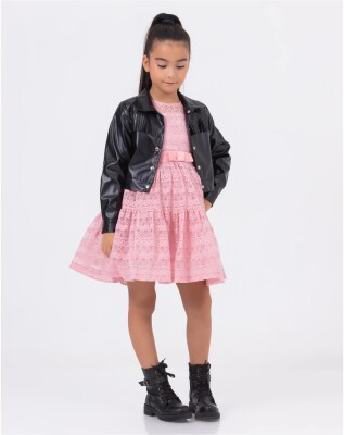 Wholesale Girls Dress And Jacket Set 2-5Y Wizzy 2038-3469 Black