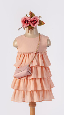 Wholesale Girls Dress with Bag 2-5Y Tivido 1042-2510 - Tivido (1)