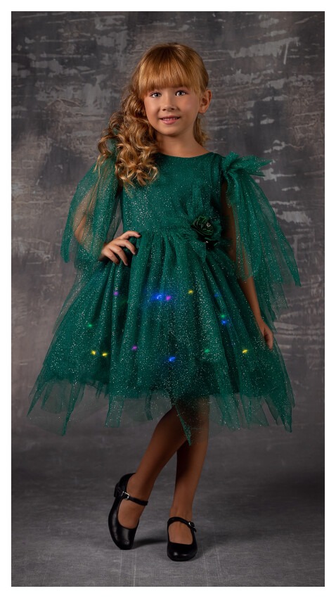 Wholesale Girls Dress with Light 5-8Y Tivido 1042-2336 - 1