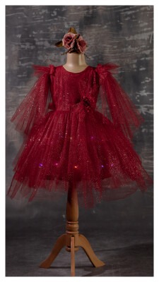 Wholesale Girls Dress with Light 5-8Y Tivido 1042-2336 - 2