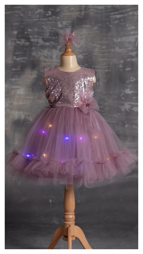 Wholesale Girls Dress with Light 5-8Y Tivido 1042-2339 - 2