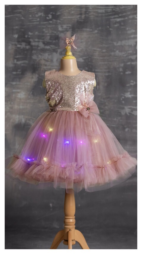 Wholesale Girls Dress with Light 5-8Y Tivido 1042-2339 - 4