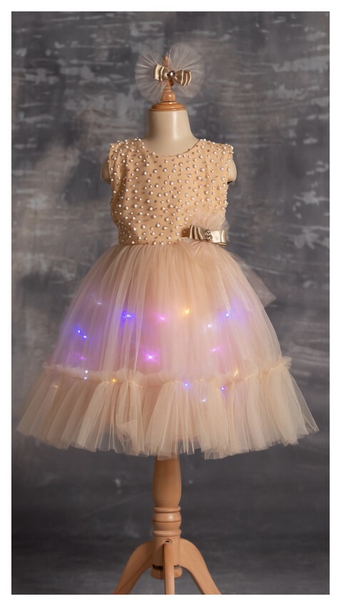 Wholesale Girls Dress with Lights 5-8Y Tivido 1042-2335 - 2