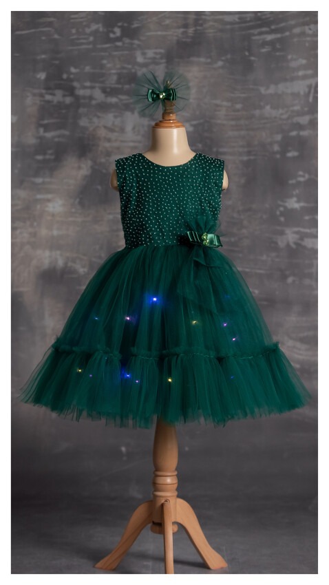 Wholesale Girls Dress with Lights 5-8Y Tivido 1042-2335 - 3