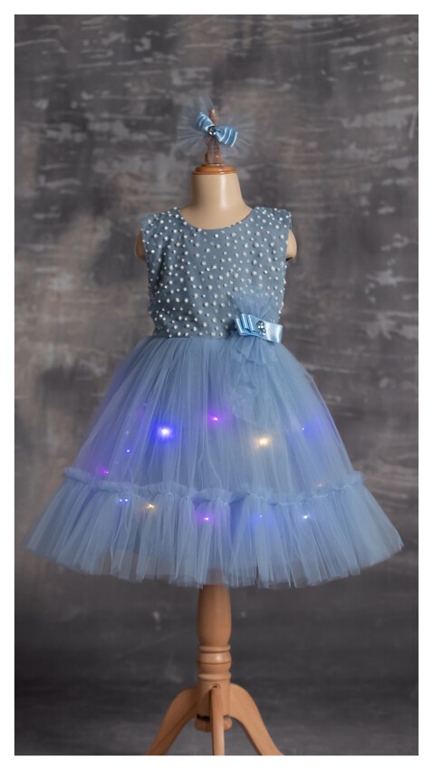 Wholesale Girls Dress with Lights 5-8Y Tivido 1042-2335 - 5