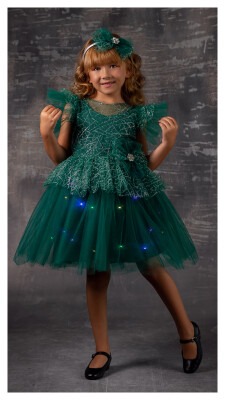 Wholesale Girls Dress with Lights 5-8Y Tivido 1042-2338 - Tivido