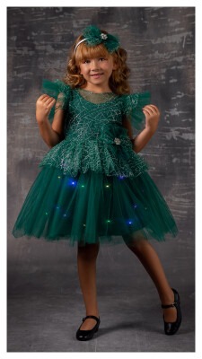 Wholesale Girls Dress with Lights 5-8Y Tivido 1042-2338 - 1