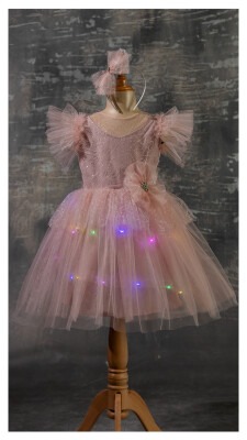 Wholesale Girls Dress with Lights 5-8Y Tivido 1042-2338 - 2