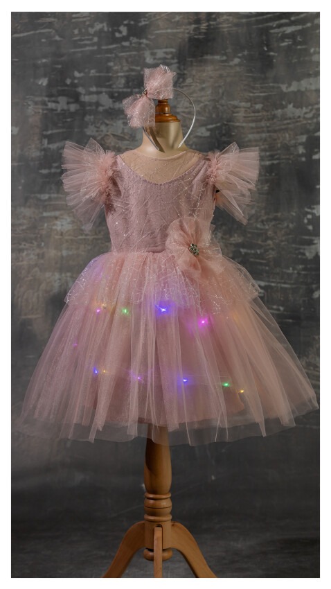 Wholesale Girls Dress with Lights 5-8Y Tivido 1042-2338 - 2