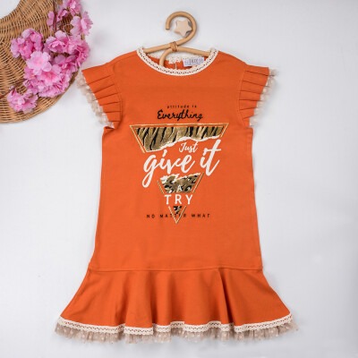 Wholesale Girls Dress with Plait 5-8Y Tilly 1009-3103 - 2