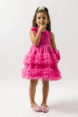 Wholesale Girls Dress with Ruffled 2-5Y Wecan 1022-23079 - 1