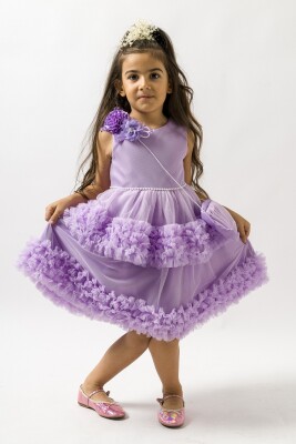 Wholesale Girls Dress with Ruffled 2-5Y Wecan 1022-23079 - Wecan (1)