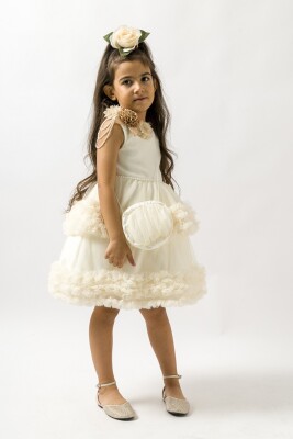 Wholesale Girls Dress with Ruffled 2-5Y Wecan 1022-23079 - 4