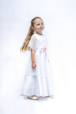 Wholesale Girls Dress with Striped and Tulle 2-5Y Wecan 1022-23023* - 1