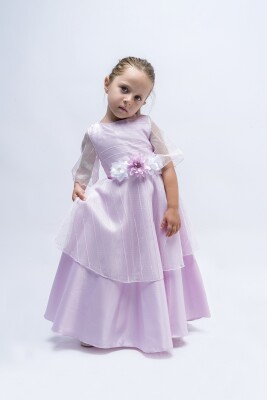 Wholesale Girls Dress with Striped and Tulle 2-5Y Wecan 1022-23023* - 2