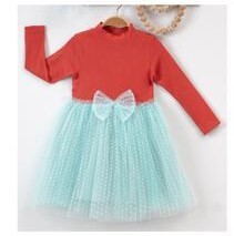 Wholesale Girls Dress with Tulle 2-5Y Eray Kids 1044-6161 - Eray Kids