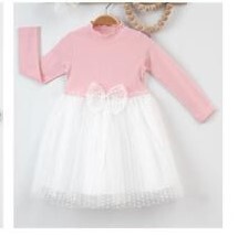 Wholesale Girls Dress with Tulle 2-5Y Eray Kids 1044-6161 Розовый 