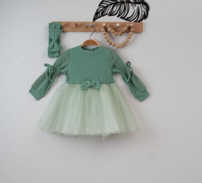 Wholesale Girls Dress with Tulle 2-5Y Eray Kids 1044-6181 Зелёный 