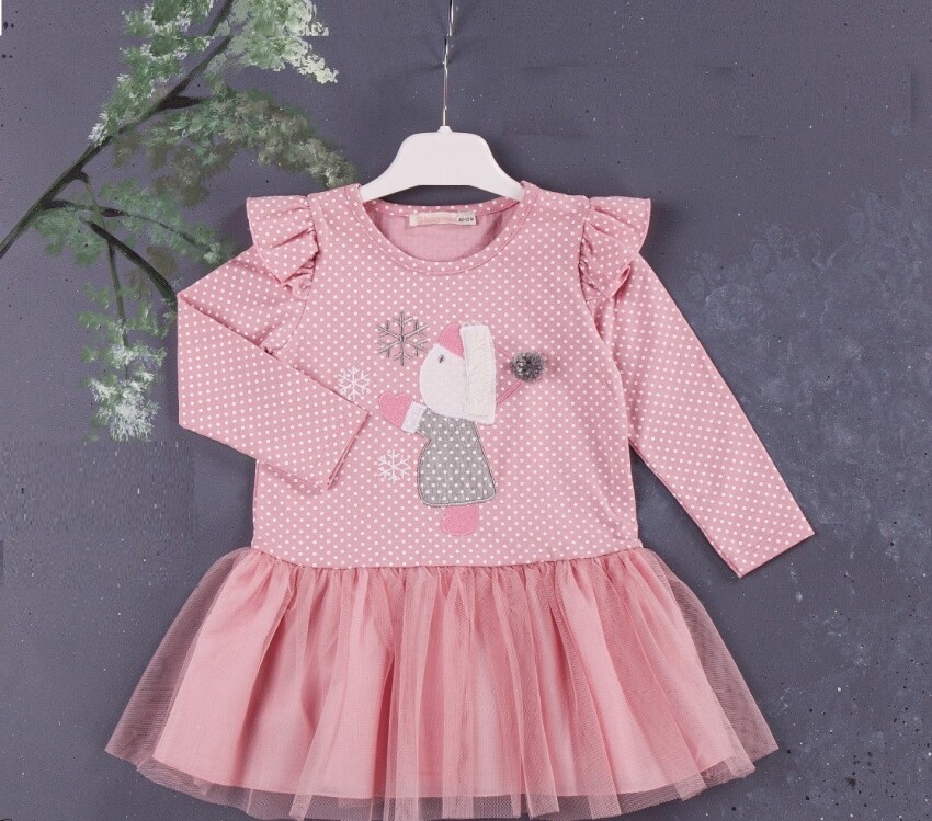 Wholesale Girls Dress with Tulle 9-24M BabyRose 1002-3862 - 1