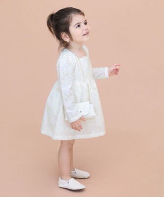 Wholesale Girls Dresss with Bag 2-5Y Lilax 1049-6483 - Lilax