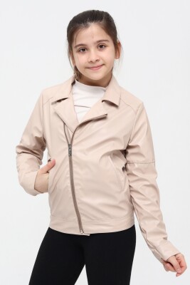 Wholesale Girl's Faux Leather Jacket 6-14Y Benitto Kids 2007-51262 - Benitto Kids