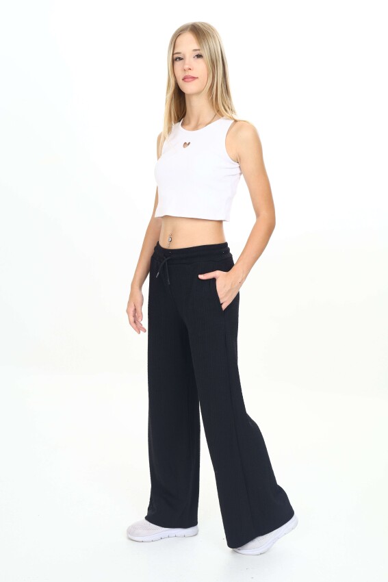 Wholesale Girls' Flared Sweatpants 11-14Y Nickel 2060-20107-2 - 1