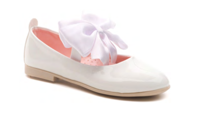 Wholesale Girls Flat Shoes 26-30EU Minican 1060-WTE-P-YONCA White