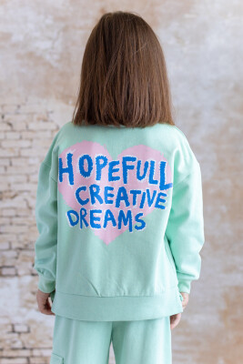 Wholesale Girl's Front Back Heart Printed Sweatshirt 1-12Y Zeyland 1070-252Z4KAL61 - Zeyland