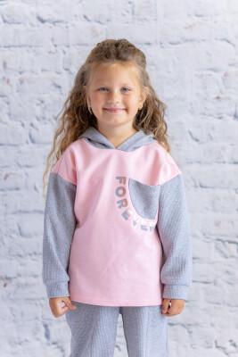 Wholesale Girl's Gartered Printed Sweatshirt 1-12Y Zeyland 1070-252Z4VFL61 - Zeyland