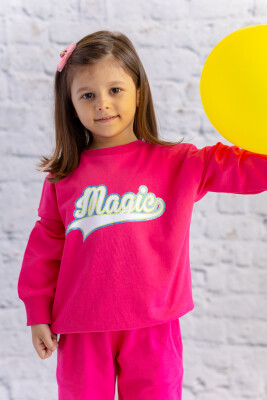 Wholesale Girl's Glitter Printed Basic Sweatshirt 1-12Y Zeyland 1070-252Z4KES62 - Zeyland