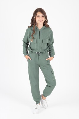 Wholesale Girl's Hooded Tracksuit Set 14-15Y Pafim 2041-K24-8022 - 1