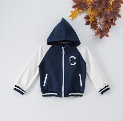 Wholesale Girls Hoodie 7-10Y Busra Bebe 1016-22255 Navy 