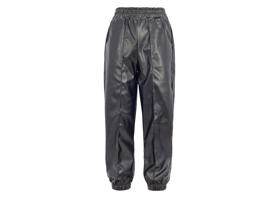 Wholesale Girl's Jogger Faux Leather Trousers 9-14Y Timi Kids 1057-41119 - 1